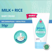 JOHNSONS MILK+ RICE BABY CREAM 50 GRAM/ KRIM BAYI KULIS SENSITIF