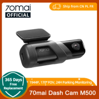 70mai Dash Cam M500 1944P 170FOV 70mai Car DVR Camera Recorder Built-in GPS ADAS 24H Parking Monitor eMMC built-in Storage
