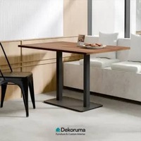 Dekoruma CLIFF Kaki Meja Metal Persegi Panjang / Rangka Meja Besi / Penyangga Meja - Hitam