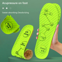 Deodorant Breathable Healthy Shoe Insoles Comfortable Acupressure Foot Care Pads Massage Arch Support Plantar Fasciitis Inserts