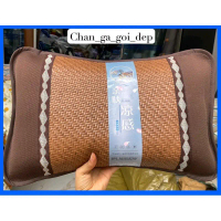 Combo 2 Gối và 1 gối Ngủ Mây Tre Mát Mẻ Mùa Hè Gối Ngủ Điều Hoà Massage Giúp Thoáng Khí, Thư Giãn Má
