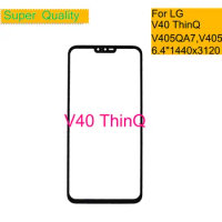 10Pcs/Lot For LG V40 ThinQ V405QA7 V405UA V405TAB Touch Screen Front Glass Panel Front Outer Glass Lens For LG V40 LCD Glass