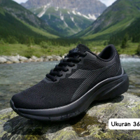 sepatu sekolah sport diadora full black sepatu runing hitam polos