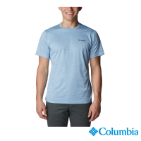 【Columbia 哥倫比亞 官方旗艦】男款-Alpine Chill 涼感快排短袖上衣-藍色(UAO35610BL / 2023春夏品)