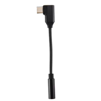 USB C to 3.5mm Headphone Adapter 90 Degree Type C Portable Headphone Amplifier DAC for iPad Pro Huawei Samsung Galaxy