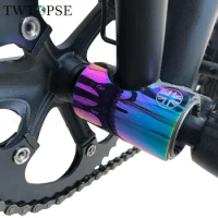 TWTOPSE Alloy Bicycle Frame Protector Pad For Brompton Folding Bike Bottom Bracket BB Sticker Protection Guard Pad For 3SIXTY