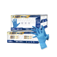 【TEAMPOWER 勤達】NBR加厚加長藍手套 S、M、L號100只/盒(12吋加長加厚款、美食加工手套、打掃、美髮)