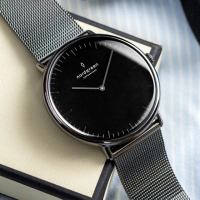 【Nordgreen】ND手錶 Native 本真 40mm 深空灰殼×黑面 深空灰米蘭錶帶(NR40GMMEGUBL)