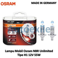 Osram NBR Unlimited H1 12V 55W Night Breaker NBU Germany Original Lampu Halogen Mobil