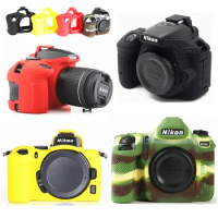 Silicone Skin DSLR Camera Body Case Bag for Nikon Z50 Z5 D850 D780 D750 D610 D600 D3500 D5300 D5500 D5600 D7100 D7200 D7500