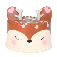 9.5CM Jumbo Big Kawaii Cute Deer Cake Bread Squishy Squeeze Squishi Squish Toy Slow Rising For Relieves Stress Anxiety