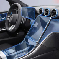 For 2022-2024 Mercedes Benz C Class C200 C260 C350e Navigator Central Control Car Film Interior Accessories TPU Transparent Film