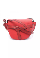 Loewe Pre-Loved LOEWE gate bag mini Shoulder bag leather Red