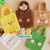 Line Friends Minini Series Kawaii Handbag Cute Lenini Conini Plush Shopping Bag Anime Large Capacity Storage Bag Cartoon Gifts