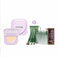 【MAYBELLINE 媚比琳】裸霧光無瑕氣墊水凝粉餅2入組(#小方塊)