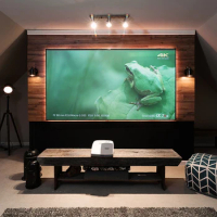 100inch Diagonal 16:9, Active 3D 4K/8K HD Ready Fixed Frame Home Theater Projection Ultra Short Throw Projector Screen