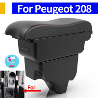 Kotak Tempat Letak Tangan, Untuk Peugeot 2008 dan Peugeot 208, Bahagian Pemasangan Biasa/Gantian, Ak
