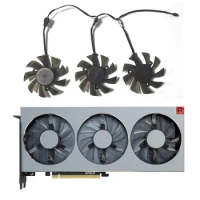 3pcs 75mm DC 12V 0.35A 4Pin FD7010H12S Radeonvii Cooler Fan for AMD XFX Radeon VII Graphics Graphics Card Cooling Fan