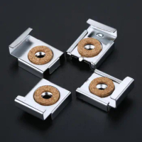 4Pcs Mirror Clip Spring Loaded Adjustable Wall Hanging Mount Mirror Clip Brackets Set with Expansion Screws 32x24 mm