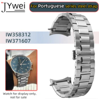 For IWC Portugieser Watch Band Timing Steel Band IW358312 IW371607 Stainless Steel Watch Strap Bracelet Watch Chain IWC Curved