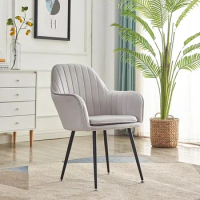 Nordic Velvet Chair Living Room Accent Comfort Relaxing Modern Design Luxury Dining Chair Salon Multifunction Furniture HY50DC