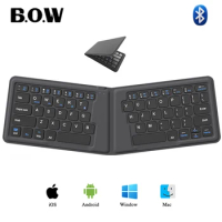 Missgoal Foldable Wireless Keyboard Mini Bluetooth-compati Rechargeable Keyboard Ergonomics Folding Keyboard For Ipad Laptop