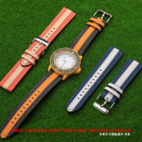 Genuine Leather Strap Substitute for Blancpain X Swatch 22mm Pin buckle watchband Straight interface Accessories Men Women