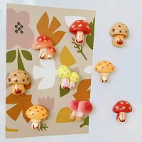 Colorful Mushroom Fridge Magnets Home Decoration Pegboard Message Board Food Play Strong Magnetic Ca