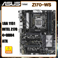 Z170 Motherboard ASUS Z170-WS DDR4 64G 1151 Motherboard USB 3.1 M.2 HDMI 2.0 support 6th gen Core i3-6300 i7-6700 cpu