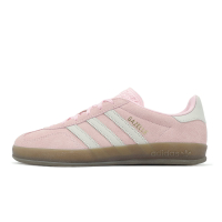 adidas 休閒鞋 Gazelle Indoor W 女鞋 粉 白 焦糖底 麂皮 德訓鞋 愛迪達 JI2716