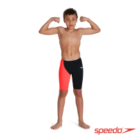 SPEEDO 男孩 競技及膝泳褲 Endurance+(黑/紅)