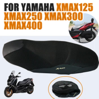 For Yamaha XMAX300 XMAX 300 XMAX250 X-MAX 250 XMAX125 XMAX400 Motorcycle Accessories Seat Cushion Cover Mesh Fabric Grid Pad Cap