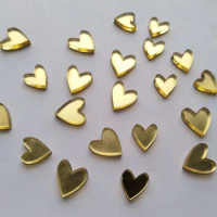 MEYA 50PCS Of 2CM Mini Heart Mirror Sticker ,Cute Wall Mirror Decal For Crafts Scrapbooking Home Deco