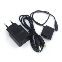 QC3.0 USB Charger + USB Cable + EP-62D DC Coupler ENEL10 EN-EL10 dummy battery for Nikon Coolpix S200 S500 S600 S700