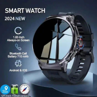 2024 New For Huawei Xiaomi Men Smartwatch Bluetooth Call GPS Track 1.85 "display Smartwatch 710 Mah Battery 400+ dial Smartwatch