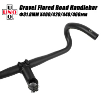 UNO Gravel Bicycle Handle Bar Racing Road Bike Handlebar Flare Bent Handlebar Drop Bar 31.8x400/420/440/460mm Bike Accessorie