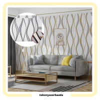 TSA (COD) Walpapper Dinding Foam 3D 70cm X 70cm Motif Gelombang Wallfoam Kamar Tidur Anti Air Aesthe