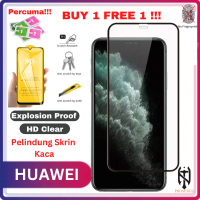 (BELI 1 PERCUMA 1) FOR HUAWEI 9D Full Clear Screen Protector Film Full Protection Tempered Glass Kac