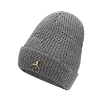 Nike 毛帽 Jordan Beanie 男女款 深灰 基本款 經典 喬丹 飛人 翻邊 帽子 DM8272-091
