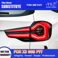 AKD Tail Lamp for BMW X3 LED Tail Light 2018-2022 G01 G08 F97 Rear Fog Brake Turn Signal Automotive Accessories