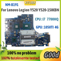 NM-B191.FOR Lenovo Legion Y520-15IKBN Y520-15 Laptop Motherboard cpu: i7-7700HQ (1050ti 4g/)100% Tested ok
