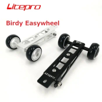 Litepro For Birdy 2 3 Folding Bike Easywheel Aluminum Alloy Easy Wheel Black Silver