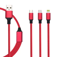 Wholesale High Quality 3 in 1 USB Cable For iPhone XS 8 Micro USB Cable For Android USB Type C Cables For Samsung S9 300PCS/lot