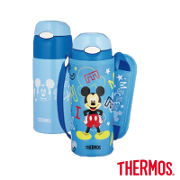 THERMOS膳魔師 不鏽鋼真空保冷瓶0.4L 兒童水壼-米奇(FHL-401FDS-BLS)
