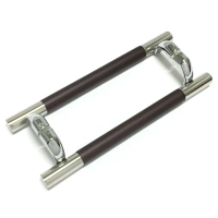 對拉把手白鐵中胡桃 360mm(八分把手.大門把手.玻璃門.引手.落地門把手.鋁門把手.紗門把手.拉手.把手)