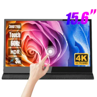 15.6 Inch 4K Touchscreen Portable Monitor 3840*2160 HDR400 IPS Touch Screen CNC Carved Display For Laptop Mac Xbox PS4/5 Switch