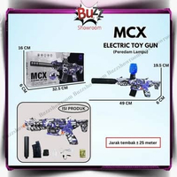 Mainan Tembakan Anak WGG Glock MCX Water Gel Blaster Watergel Peredam Lampu