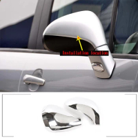 For Peugeot 207 308 Peugeot 2006-2014 ABS Bright Silver Car Exterior Mirror Cover Decoration Sticker Car Accessories