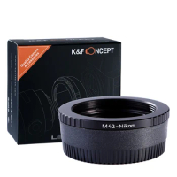 K&amp;F Concept Lens Adapter For M42 Screw with glass Mount Lens to Nikon F D5300 D5600 D750 D780 D810 D850 Df D5 D6