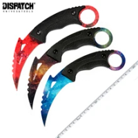 Fixed Blade Knife Karambit Knife with Sheath for Tactical Camping Hunting Survival Outdoor EDC Tool